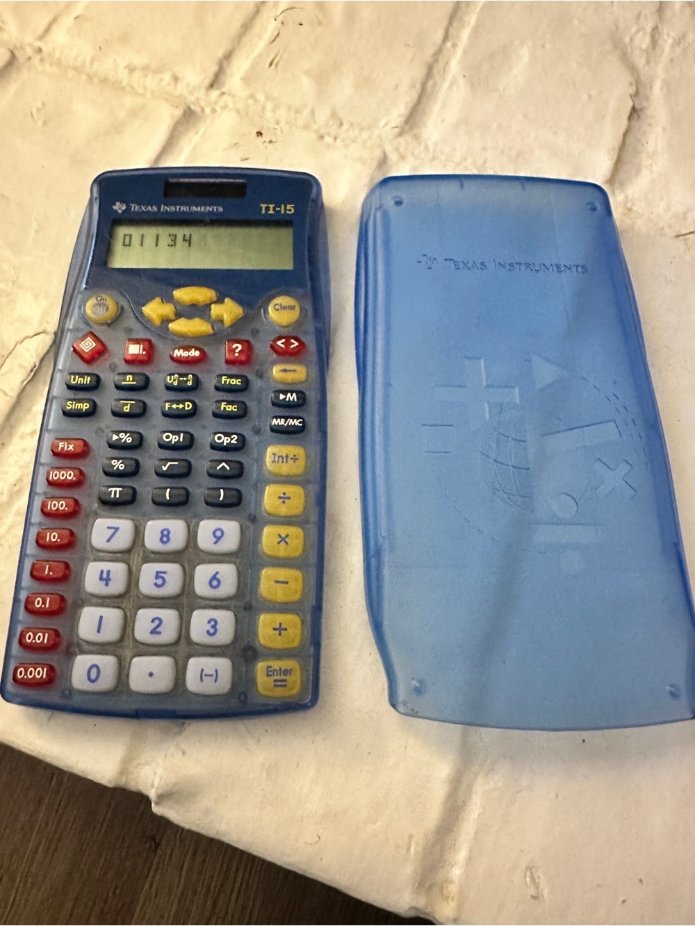 Texas Instruments TI-15 Student Scientific Calculator in Blue